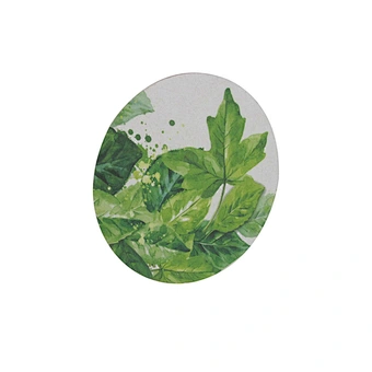 Green Leaf Round Eco-friendly Custom Paper Coasters for Drinks